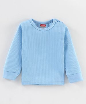 Babyhug Full Sleeves Thermal Vest Solid - Blue