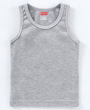 Babyhug Sleeveless Thermal Vest - Light Grey - Preemie Grey