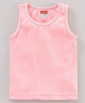Babyhug Sleeveless Thermal Vests Solid Colour- Pink