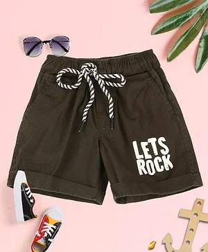 Mee Mee Cotton Let's Rock Print Shorts - Green