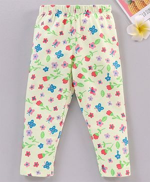 Babyhug Full Length Leggings Multiprint - Light Green