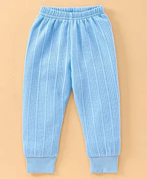 Babyhug Full Length Solid Thermal Pant - Blue