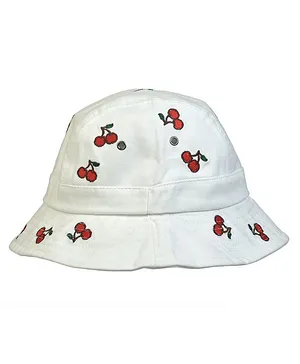 Tiekart Cherry Design Hat - White
