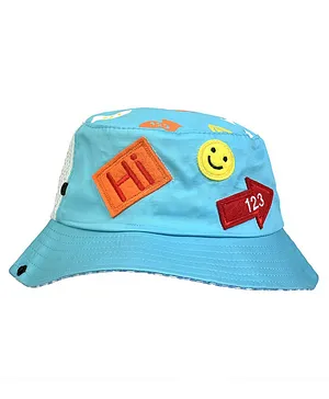 Tiekart Hi Smiley & Arrow Appliqued Hat - Blue