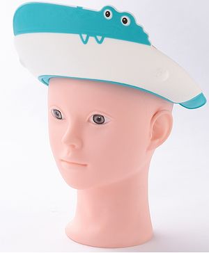 Babyhug Silicone Crocodile Shape Shower Cap  - Blue