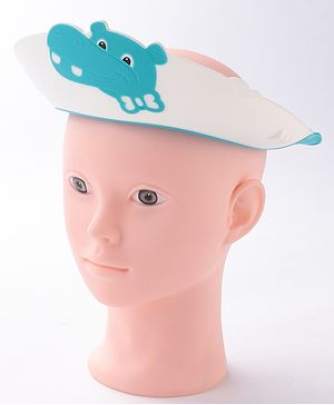 Babyhug Silicone Shower Cap Hippo Face Design - Blue