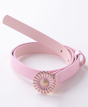 Babyhug Solid Color Belt With Round Buckle - Pink