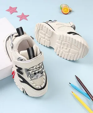 KIDLINGSS N Patch Velcro Closure Sport Shoes - White