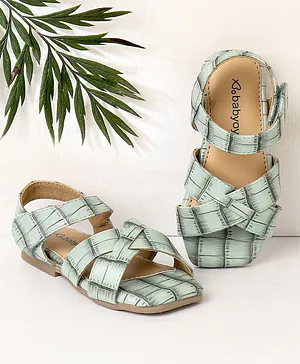 Babyoye Sandals with Velcro Closure - Aqua