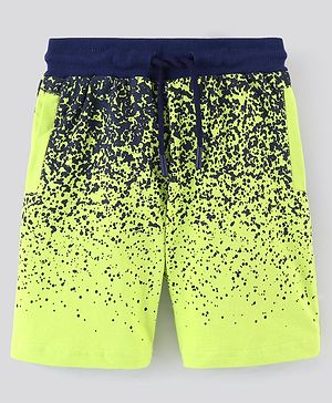 Pine Kids Cotton Knit Mid Thigh Length Shorts Brushed Colour - Green
