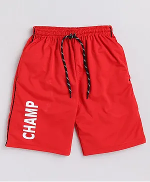 TOONYPORT Champ Placement Printed Shorts - Red