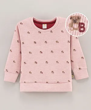 BRATS AND DOLLS Full Sleeves Printed T-Shirt - Peach