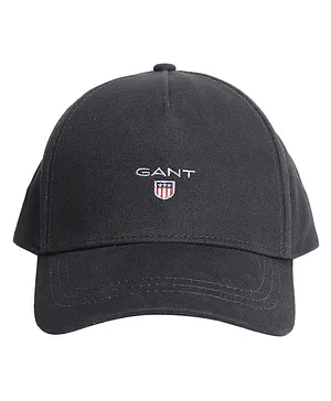 GANT Logo Embroidered Solid Cap - Black