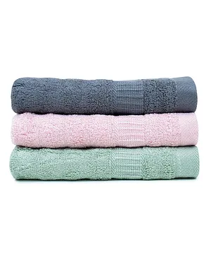 Mush Bamboo Washcloth || Ultra Soft, Absorbent, Anti-Microbial || Multipurpose - New Born Bath Face Towel / Natural Baby Wipes for Delicate Skin | 14 x 14 Inches (Grey, Pink, Green)