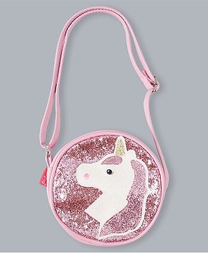 Babyhug Sling Bag With Sequin Free Size - Pink