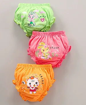 Simply Cotton Knit Printed Panties Pack Of 3 (Colour May Vary)