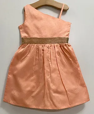 My Pink Closet Sleeveless Fit & Flare Sequin Embellished Dress - Peach