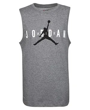 Jordan Sleeveless High Brand Muscle Dri FIT Tee - Grey