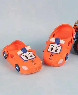 Jazzy Juniors Car Self Design Unisex Clogs - Orange