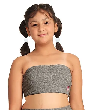D'chica Solid Tube Bra - Grey