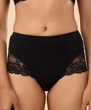 NYKD BY NYKAA High Waist Lace Hipster Panty - Black