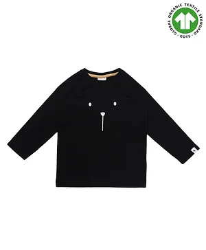 Turtledove London Full Sleeves Organic Cotton T-Shirt - Black