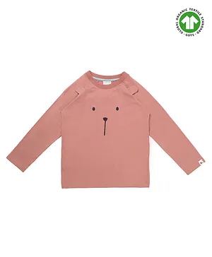 Turtledove London Full Sleeves Organic Cotton T-Shirt - Pink