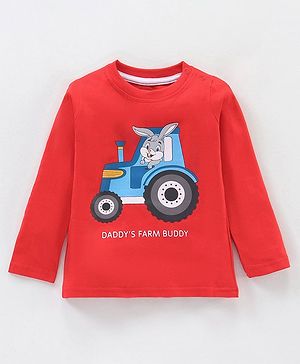Babyhug Full Sleeves T-Shirts Multiprint - Red
