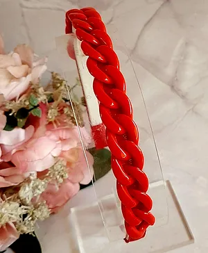 Angel Creations Chain Hair Band - Red