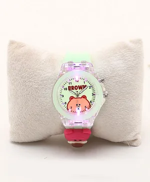 KIDSUN Panda Silicon Redium Strap Light Watches - Green
