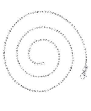 Eloish 92.5 Sterling Silver Sleek & Thin Ball Chain - Silver