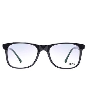 Intellilens ZEISS DuraVision BlueProtect 1.5 Index Plano Square Navigator Anti Glare Full Frame Glasses - Black