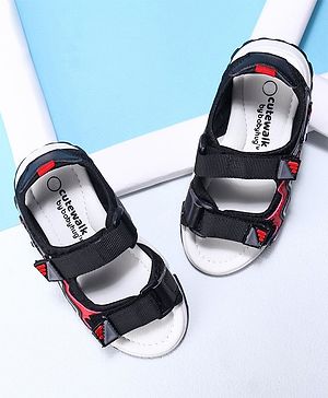 Cute Walk by Babyhug Casual Sandals With Velcro Closure - Black
