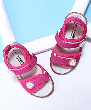 Cute Walk by Babyhug Casual Sandals With Velcro Closure - Rose Red