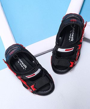 Cute Walk by Babyhug Velcro Sandals - Black