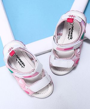 Cute Walk by Babyhug Velcro Sandals - White