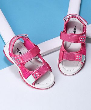 Cute Walk by Babyhug Velcro Sandals - Fuchsia