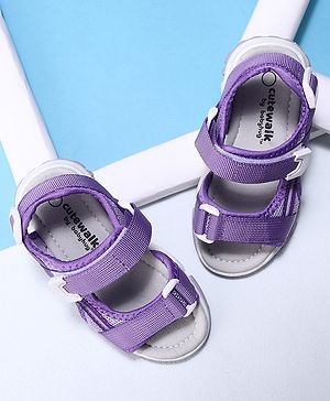 Cute Walk by Babyhug Velcro Sandals - Purple