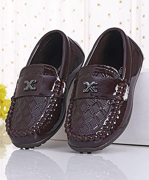 Cute Walk by Babyhug Slip On Party Shoes - Brown