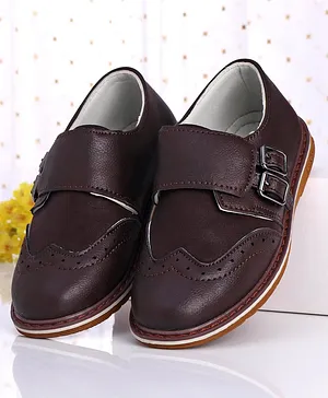 Cute Walk by Babyhug Buckle Closure Formal Shoes - Brown