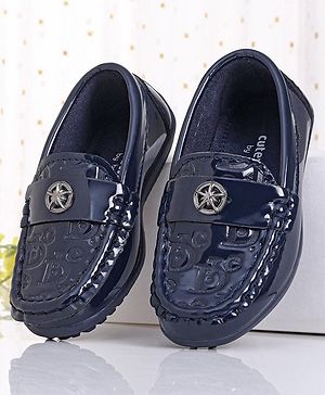 Cute Walk by Babyhug Slip On Party Wear Shoes - Navy Blue