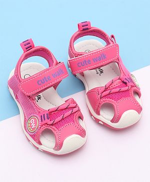 Cute Walk by Babyhug Sandals With Velcro Closure - Fuchsia