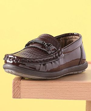 Cute Walk by Babyhug Formal Shoes - Dark Brown