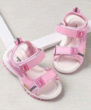 Cute Walk by Babyhug Sandals Solid Colour - Pink