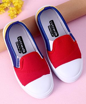 Cute Walk by Babyhug Slip On Casual Shoes Color Block - Red