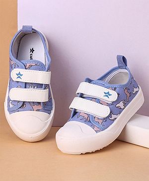 Cute Walk by Babyhug Casual Shoes With Velcro Closure Horse Print- Blue