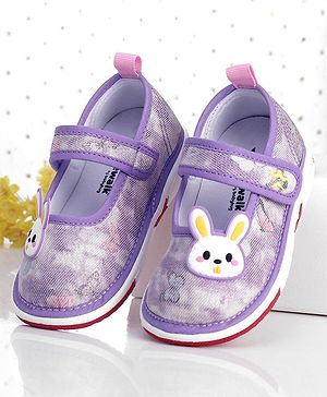Cute Walk by Babyhug Casual Shoes With Velcro Closure & Rabbit Applique - Purple