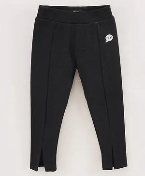 Vitamins Ankle Length Solid Jeggings - Black