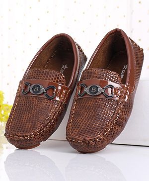 Cute Walk by Babyhug Slip On Formal Shoes- Brown