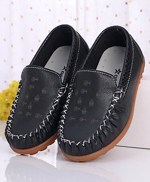 Cute Walk by Babyhug Formal Loafer Shoes - Black